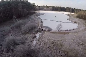 Kratovo lake in winter - suitable for ice skating